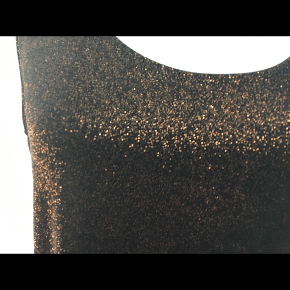 CHICO’S TRAVELERS Black/Bronze Sleeveless Knit Top - Picture 4 of 5